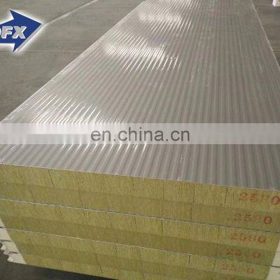 Qingdao Low Cost Color Steel Sound Proofing Rock Wool Acoustic Wall Panel Mineral Wool Sandwich Panel