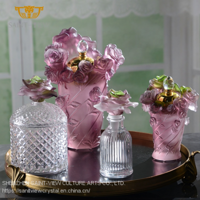 Brand Crystal Fancy Incense Burner Set Middle East Hari Raya Bakhoor Burner Tray Portable photo-2