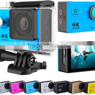 high speed class 10 tf card required 4k sport wifi action camera with 170 degree wide angle lens, record up to 60fps at 1080p