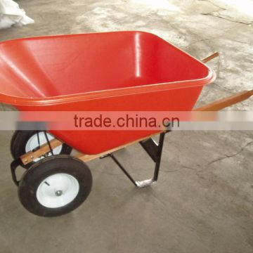 plastic bin,wooden handle, garden big wheelbarrow WH9600