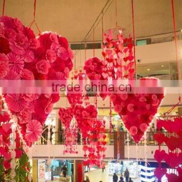 2015 hanging valentines day decoration for shopping mall