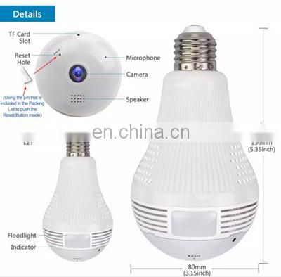 360 Degree LED CCTV Bulb Light 960P Wireless Panoramic Home Security Security WiFi CCTV Fisheye Camera Bulb Lamp