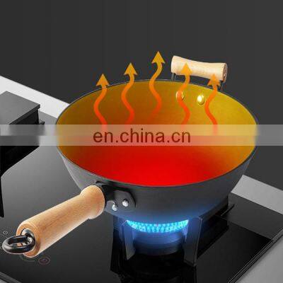 Non-stick Restaurant Cooking Cast Iron Chinese Wok photo-4