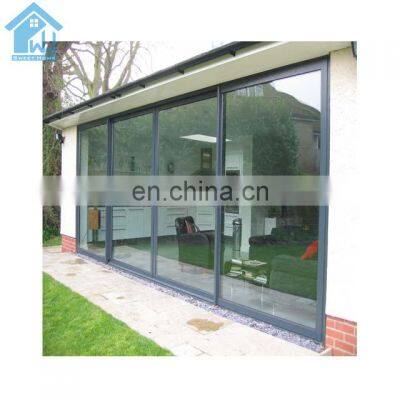 Sliding Doors New Product Stainless Steel Interior Office Frameless Glass Modern Exterior Villa Partition Doors Weijia Manual