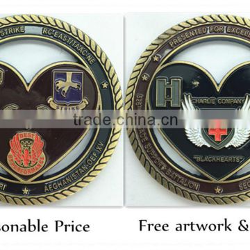 Airborne Strike Byperformance blackhearts hearted Challege Coin