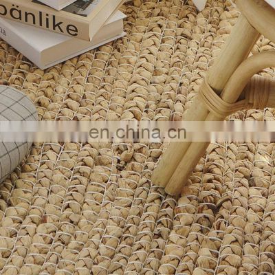 Many Sizes Water Hyacinth Rug and Mat Woven natural Mat Straw Carpet Floor Decor Wholesale Vietnam Supplier