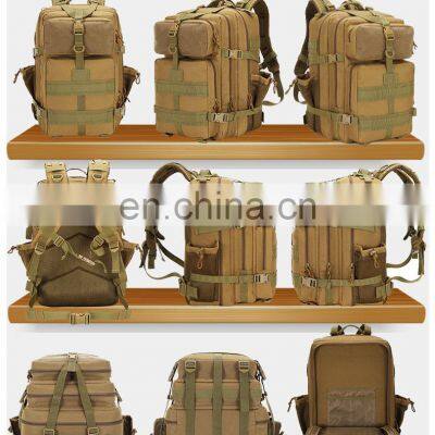 Wholesale High Capacity Outdoor Waterproof Hiking Survival Knapsack Sport Bag Black Tactical Backpack photo-5