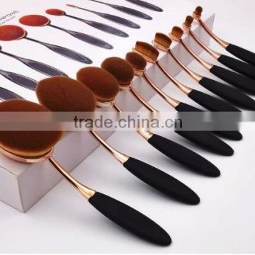 Beauty Makeup tools Toothbrush shape oval makeup brushe set 10 pCS