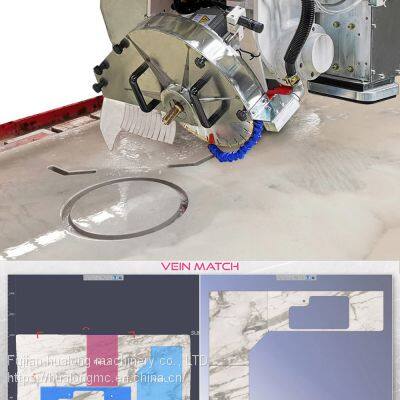 HUALONG Machinery HKNC-450 High Speed Monoblock Stone Cutting Marble Cnc Machine Bridge Saw 5 Axis for Slab Tombstone Machinery