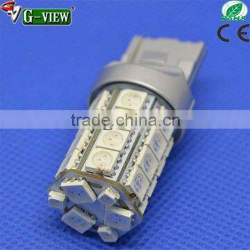 China supplier auto led bulb t20 car light 7440 7443 white amber 27smd 5050 +3 smd 1210