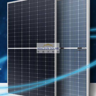 210 мм 6X22 Полностью черный полуячеистый двухсторонний модуль мощностью 650 Вт - 670 Вт