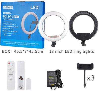 Selfie Phone With Tripod Stand Cheapest Portable Makeup Portable Live Stream Fashion Circle 18 Inch Led Ring Fill Light Ring 18 photo-2