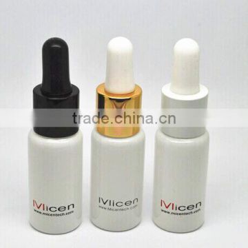 10ml cosmetic glass dropper bottle with painting white color