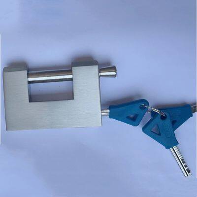 80mm Stainless Steel Rectangular Padlock Waterproof Container Lock photo-2