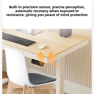 Mns Electric Standing Desk Hand Lift Table Glass Study Table for Living Room Furniture Linear Actuator for Enhanced Work photo-5