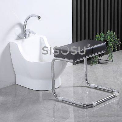 WU12 Compact Wudu Basin (with Square Chrome Stool)