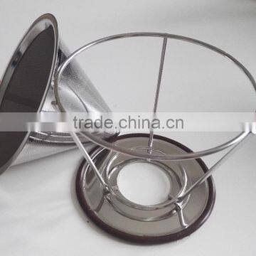 Stainless Steel Coffee Maker Filter/Cone and Holder