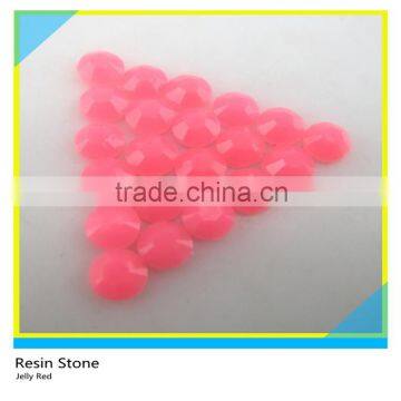 SS10 Iron On Jelly Red Round Loose Resin Stone Hotfix Flatback Epoxy Stone For Motif Transfer