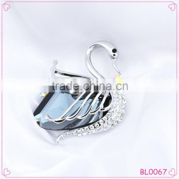 Elegant Metal Alloy Fashion Scarf Pin Hijab Swan Brooch Beautiful Brooch