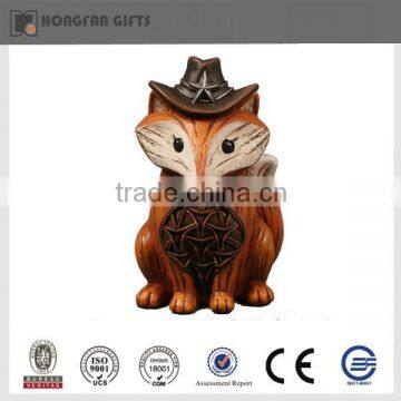 2015 NEW resin animal fox figurine