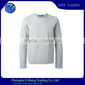 Wholesale Custom Made New Plain Crew Neck Gray Hoodies/Sweatshirts