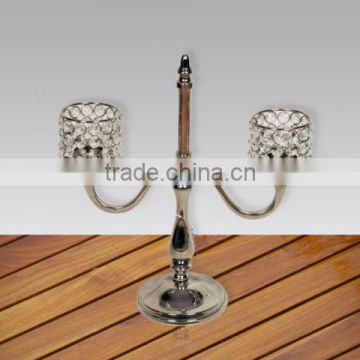 Cast Aluminium Crystal Candelabra, Candle stand, Candle holder, Candle light, Pillar Holder