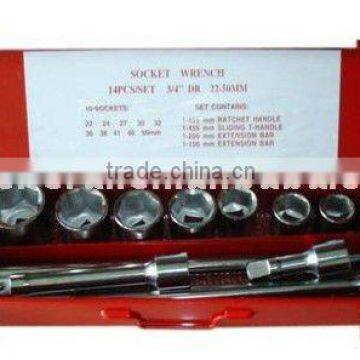 3/4" drive 15pcs king tool socket set with 45#carbon steel