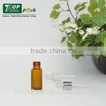 5ml Tube Glass Bottle With Silve Dropper Cap for Essential Oil , China Tube Oil Bottle , Mini Tube Dropper Bottle photo-3