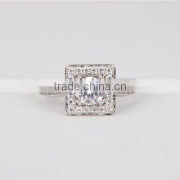 2016 New Arrivaling White Glod Plated cz Ring 925 Sterling Silver Jewelry Ring Model photo-2