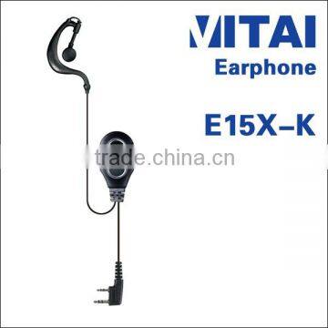 VITAI E15X-K G-Shape Earhook & Earbuds Tube Type Walkie Talkie Earphone