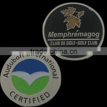 Golf club ballmark, iron, soft enamel, 31.75mm