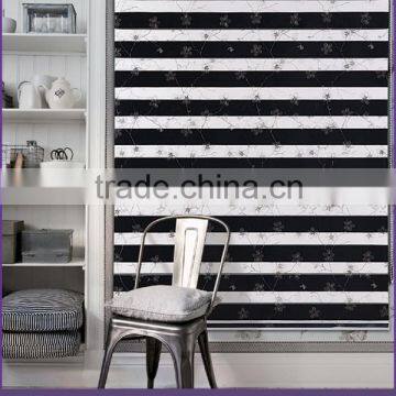 Sheer Elegance Embroider Fabric Blind Horizontal Zebra Blind