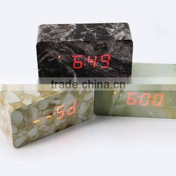 Personalized Wooden LED Alarm Clock, Mini Design Voice Controlling LED digital clock