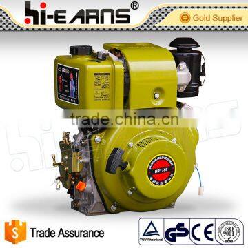 178F robin yellow color 6HP air cooled recoil starting diesel engine