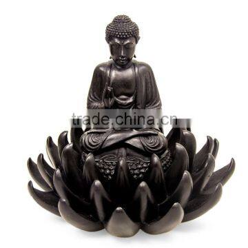 Buddha on Lotus Blessing Artisan Crafted Sculpture from Indonesia Statue