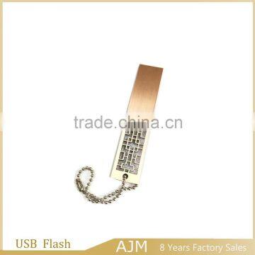gold Metal min usb fahs drive rope cheap chinese factory promotional gift special