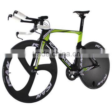 2016 carbon TT bike Full carbon time trial bicycle frame completed bike with disc wheels TT01