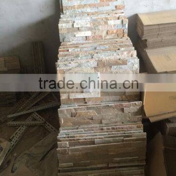 Interior natural stone veneer, Mixed color wall stone panel, culture stone