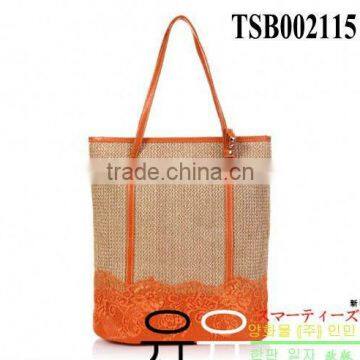 hot sale fashion women straw lace handbags different colors