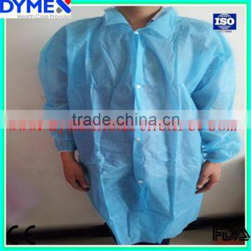 China Antistatic Disposable Elastic Cuff Lab Coat photo-2