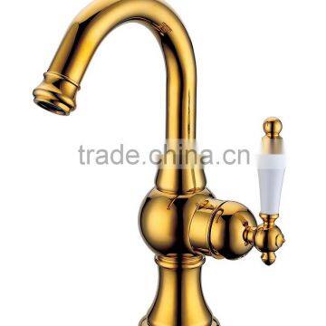 royal golden brass basin faucet