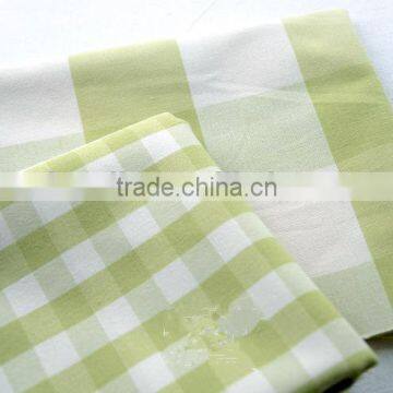 T/C Yarn Dyed Check Fabric Plain Green Grid Cloth Plain Table Cloth photo-5