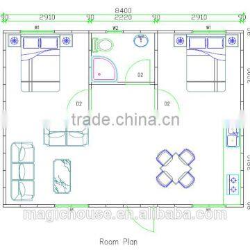 Economic Family House/Two Bedroom Prefabricated House Plans/quick Assembled Family House Plan photo-5