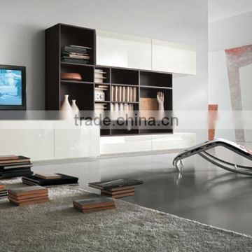 Wall Unit Modern Design White & Brown