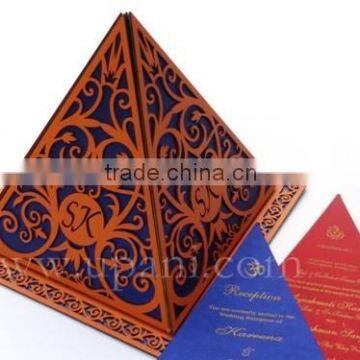 Laser cut Pyramid Invitation