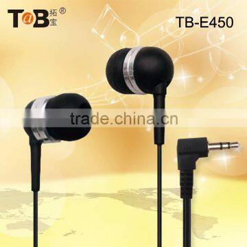 3.5mm L Shape Plug Plastic Handsfree Headphone Earbuds With Mic photo-2