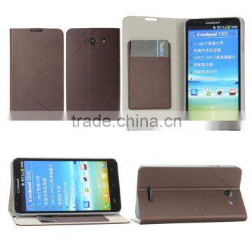 For Coolpad 5950 Mobile Phone Cover Leather Case Skin With Card Holder