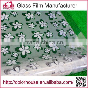 Floral patteren vinyl adhesive temporary window film