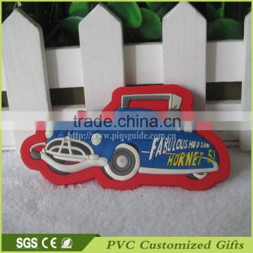 hot selling soft embossed flexible pvc car shape fridge magnet made in china