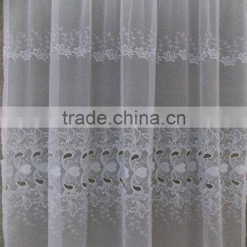 2015 cheap polyester embroidery kitchen curtain